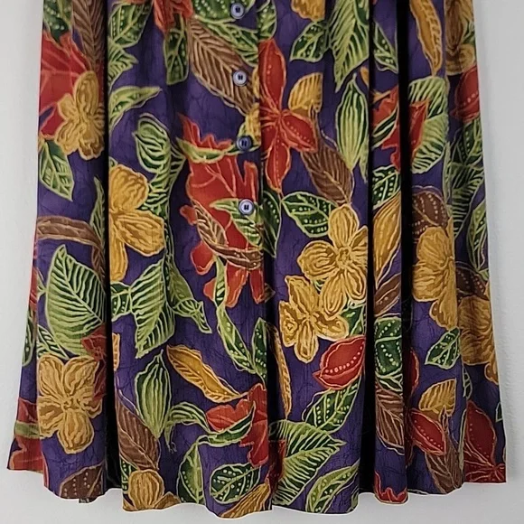 Alfred Dunner Tropical Multicolored Floral Midi Skirt (Read Might be 10/12) 14 - Picture 3 of 9